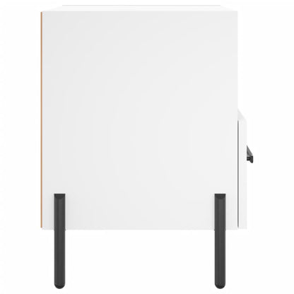 Sängbord 2 st vit 40x35x47,5 cm konstruerat trä