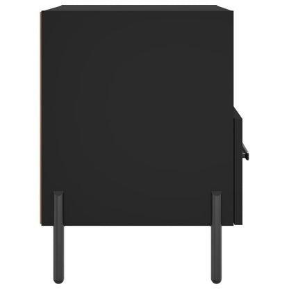 Sängbord 2 st svart 40x35x47,5 cm konstruerat trä