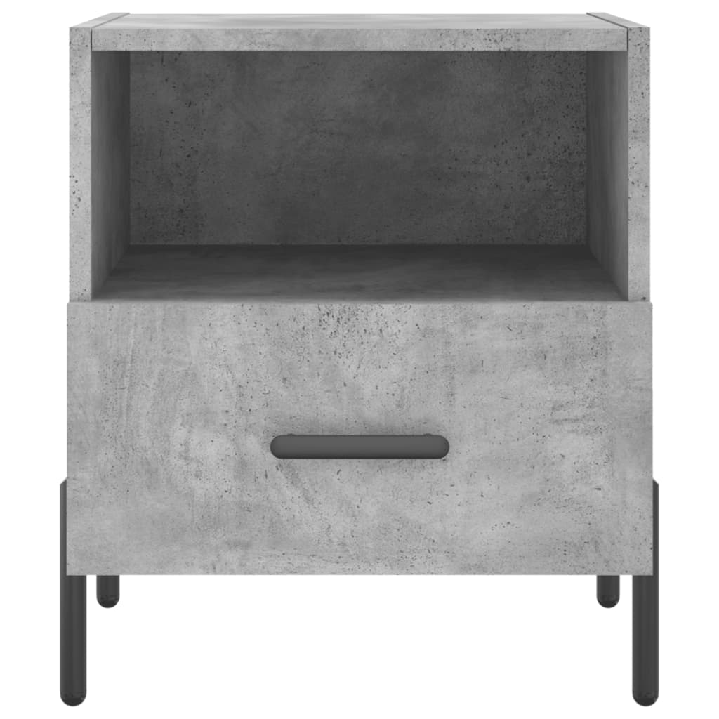 Sängbord 2 st betonggrå 40x35x47,5 cm konstruerat trä