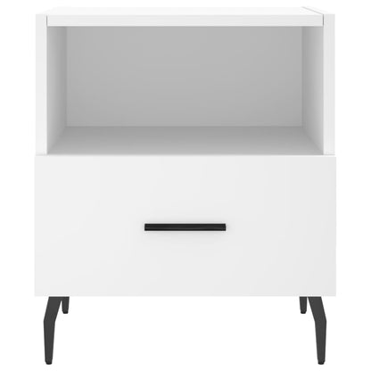 Sängbord 2 st vit 40x35x47,5 cm konstruerat trä