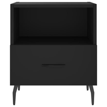 Sängbord 2 st svart 40x35x47,5 cm konstruerat trä