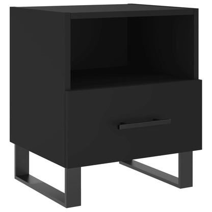 Sängbord 2 st svart 40x35x47,5 cm konstruerat trä