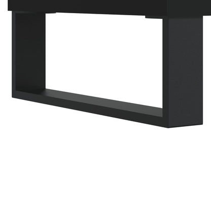 Sängbord 2 st svart 40x35x47,5 cm konstruerat trä