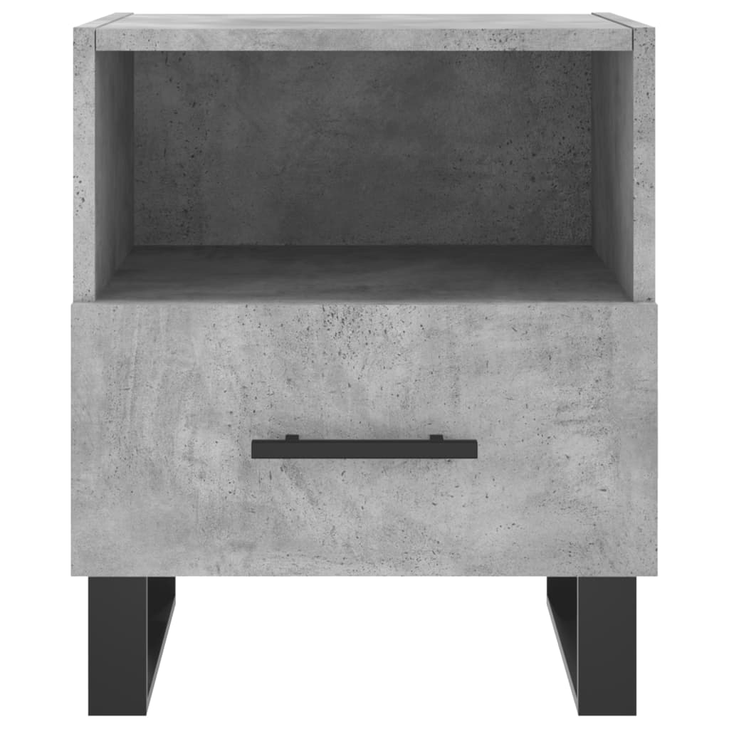 Sängbord 2 st betonggrå 40x35x47,5 cm konstruerat trä