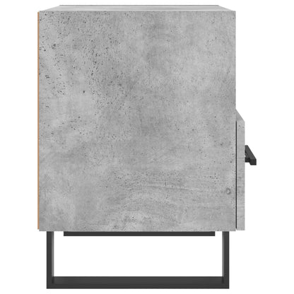 Sängbord 2 st betonggrå 40x35x47,5 cm konstruerat trä