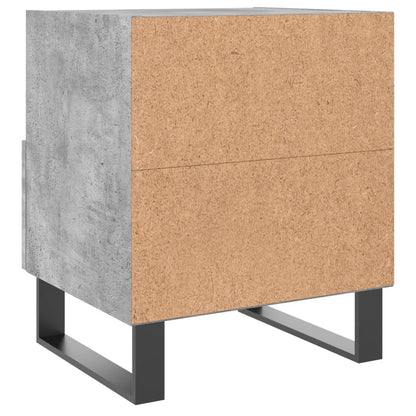 Sängbord 2 st betonggrå 40x35x47,5 cm konstruerat trä
