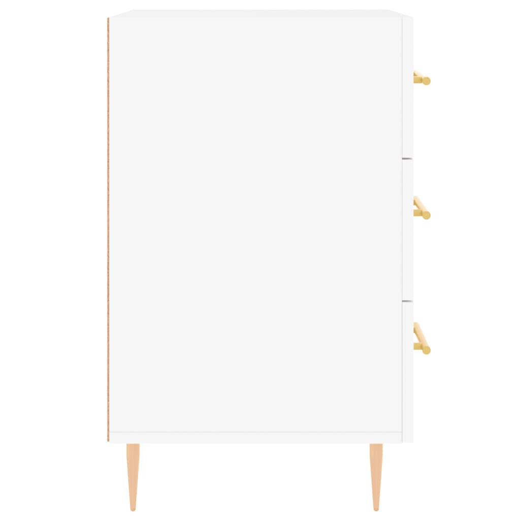 Sängbord Nattduksbord Vit 40x40x66 cm