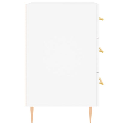 Sängbord Nattduksbord Vit 40x40x66 cm
