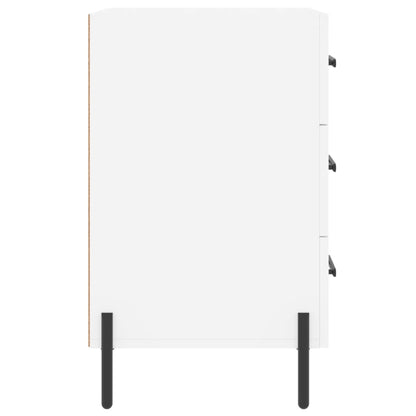 Sängbord Nattduksbord Vit 40x40x66 cm