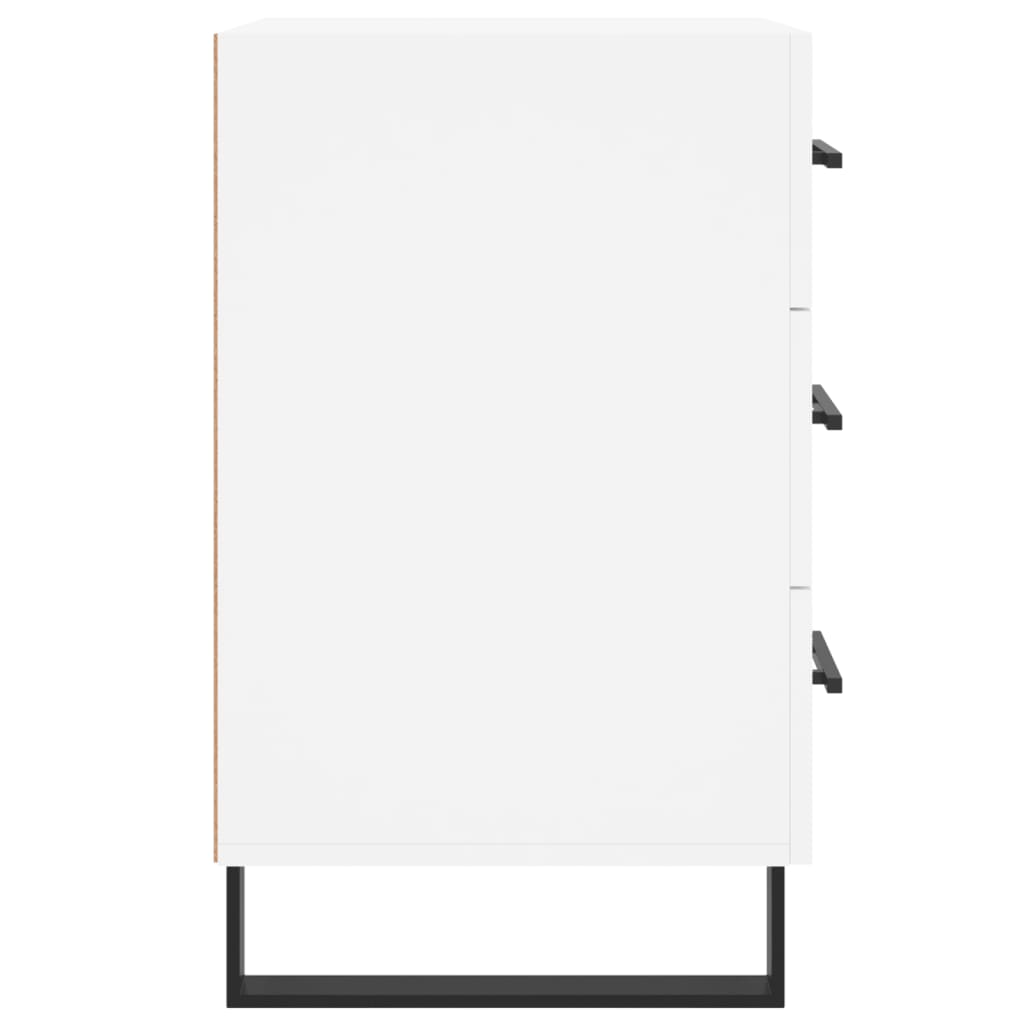 Sängbord Nattduksbord Vit 40x40x66 cm