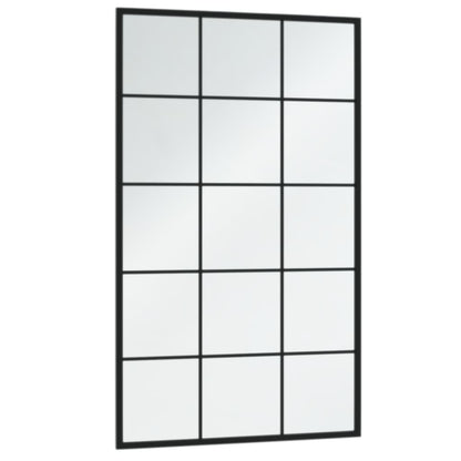 Väggspeglar 6 st svart 100x60 cm metall