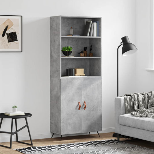 Skåp Betonggrå 69,5x34x180 cm