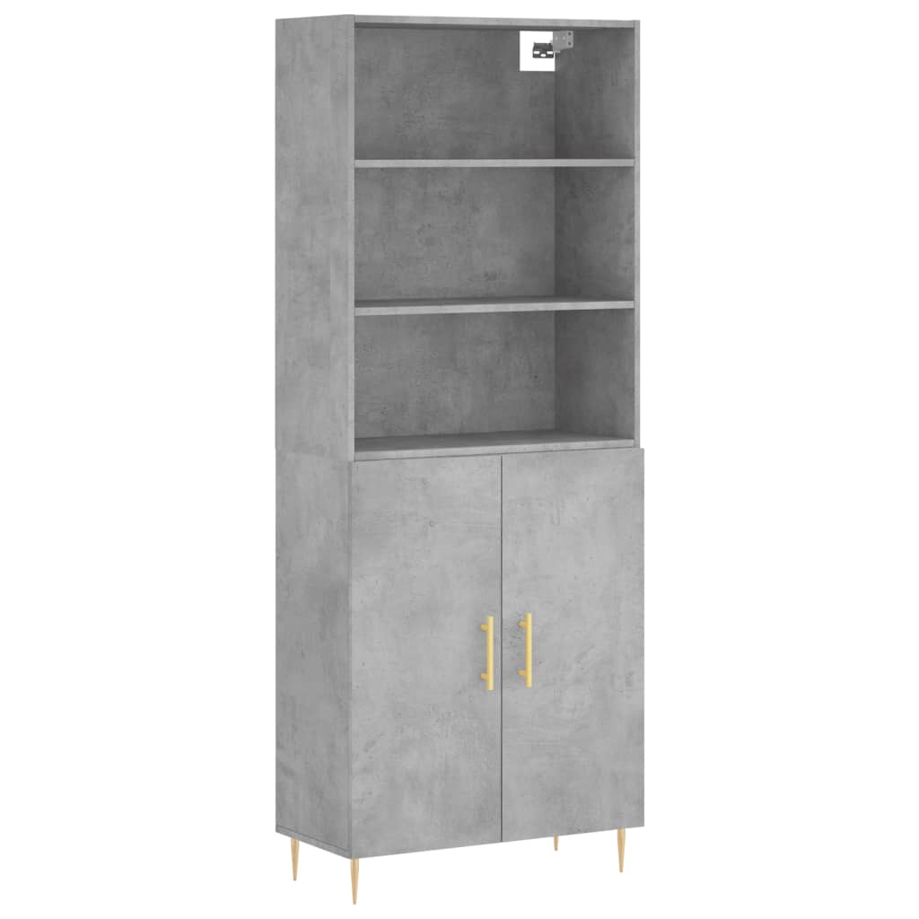 Skåp Betonggrå 69,5x34x180 cm