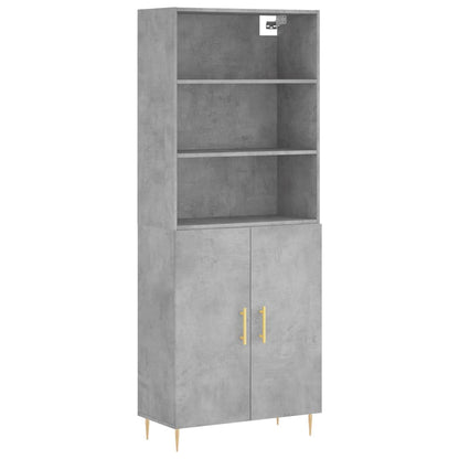 Skåp Betonggrå 69,5x34x180 cm