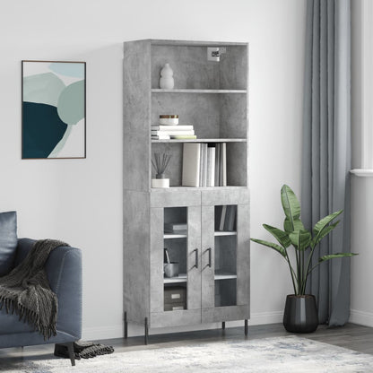 Skåp Betonggrå 69,5x34x180 cm
