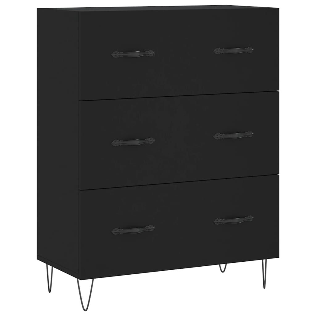 Skåp Svart 69,5x34x180 cm