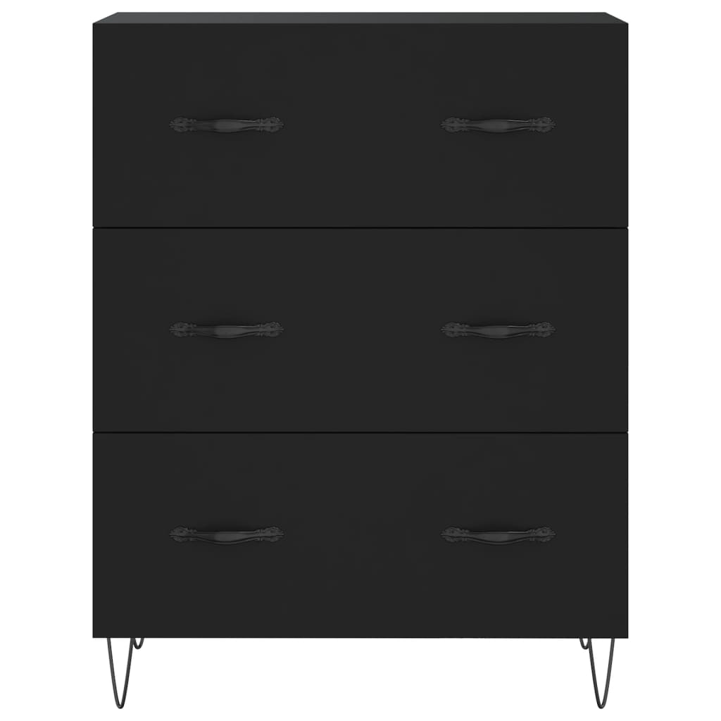 Skåp Svart 69,5x34x180 cm