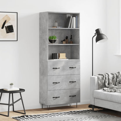 Skåp Betonggrå 69,5x34x180 cm