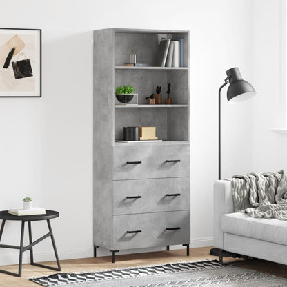 Skåp Betonggrå 69,5x34x180 cm