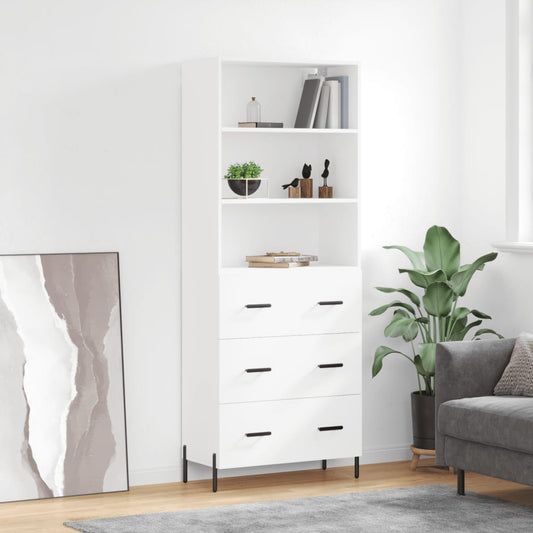 Skåp Vit 69,5x34x180 cm