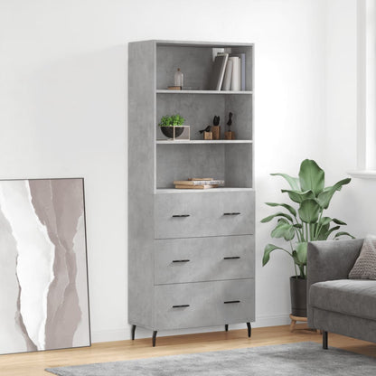 Skåp Betonggrå 69,5x34x180 cm