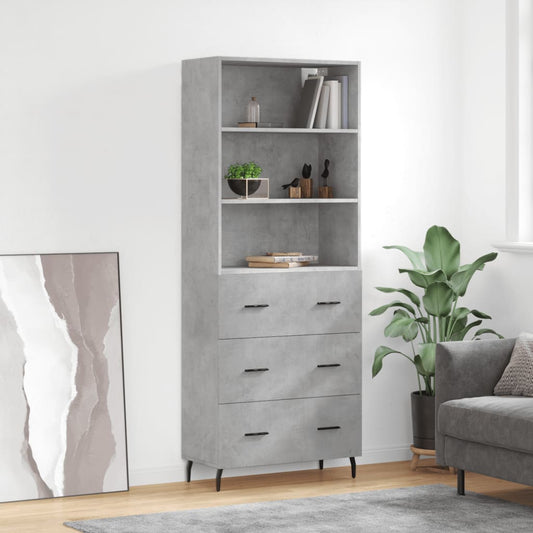 Skåp Betonggrå 69,5x34x180 cm