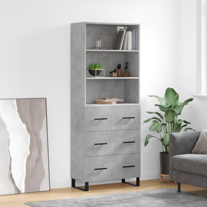 Skåp Betonggrå 69,5x34x180 cm
