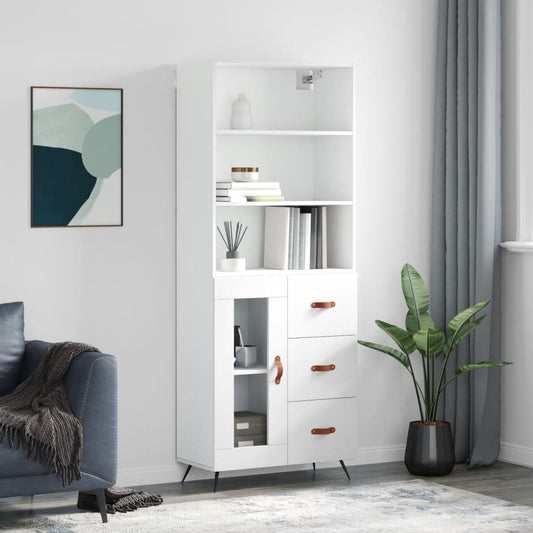Skåp Vit 69,5x34x180 cm