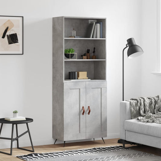 Skåp Betonggrå 69,5x34x180 cm