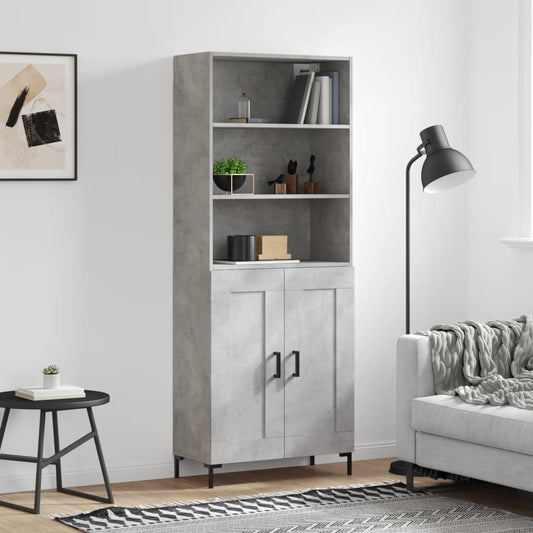 Skåp Betonggrå 69,5x34x180 cm
