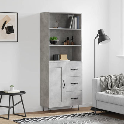 Skåp Betonggrå 69,5x34x180 cm