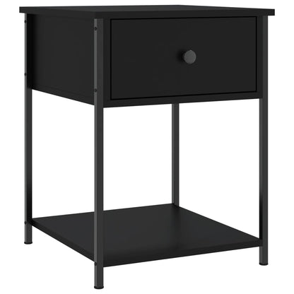 Sängbord 2 st svart 44x45x58 cm konstruerat trä