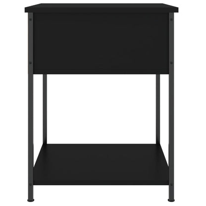 Sängbord 2 st svart 44x45x58 cm konstruerat trä