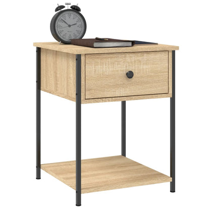 Sängbord 2 st sonoma-ek 44x45x58 cm konstruerat trä