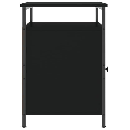 Sängbord 2 st svart 40x42x60 cm konstruerat trä