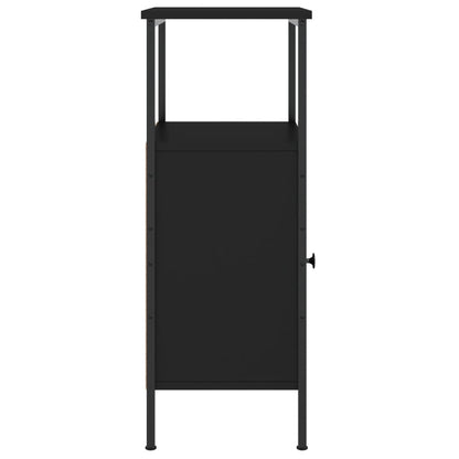 Sängbord 2 st svart 41x31x80 cm konstruerat trä