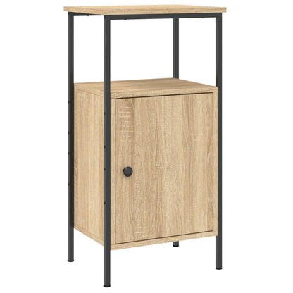 Sängbord 2 st sonoma-ek 41x31x80 cm konstruerat trä