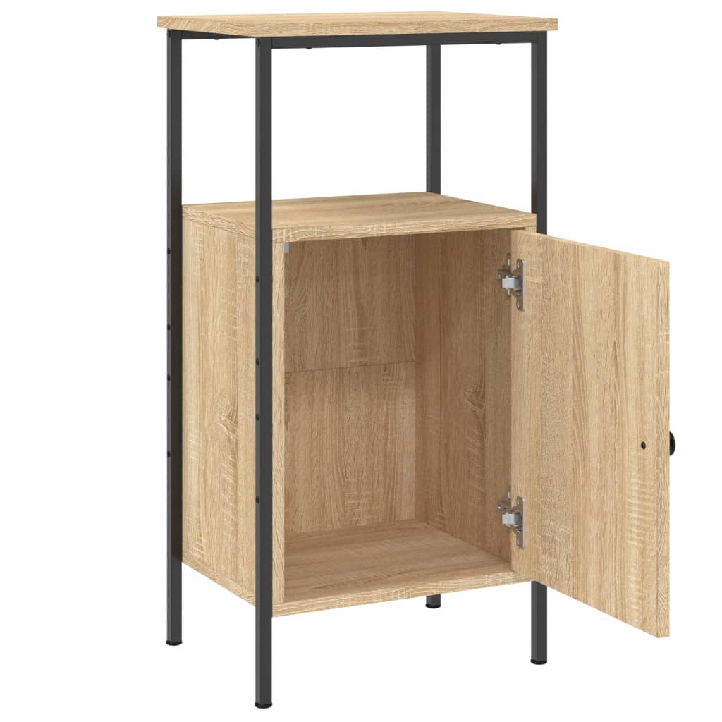 Sängbord 2 st sonoma-ek 41x31x80 cm konstruerat trä