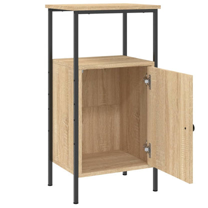 Sängbord 2 st sonoma-ek 41x31x80 cm konstruerat trä