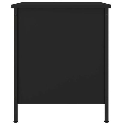 Sängbord 2 st svart 40x42x50 cm konstruerat trä