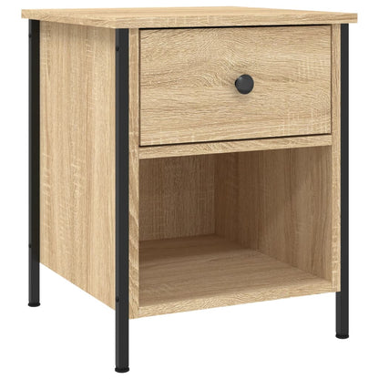 Sängbord 2 st sonoma-ek 40x42x50 cm konstruerat trä
