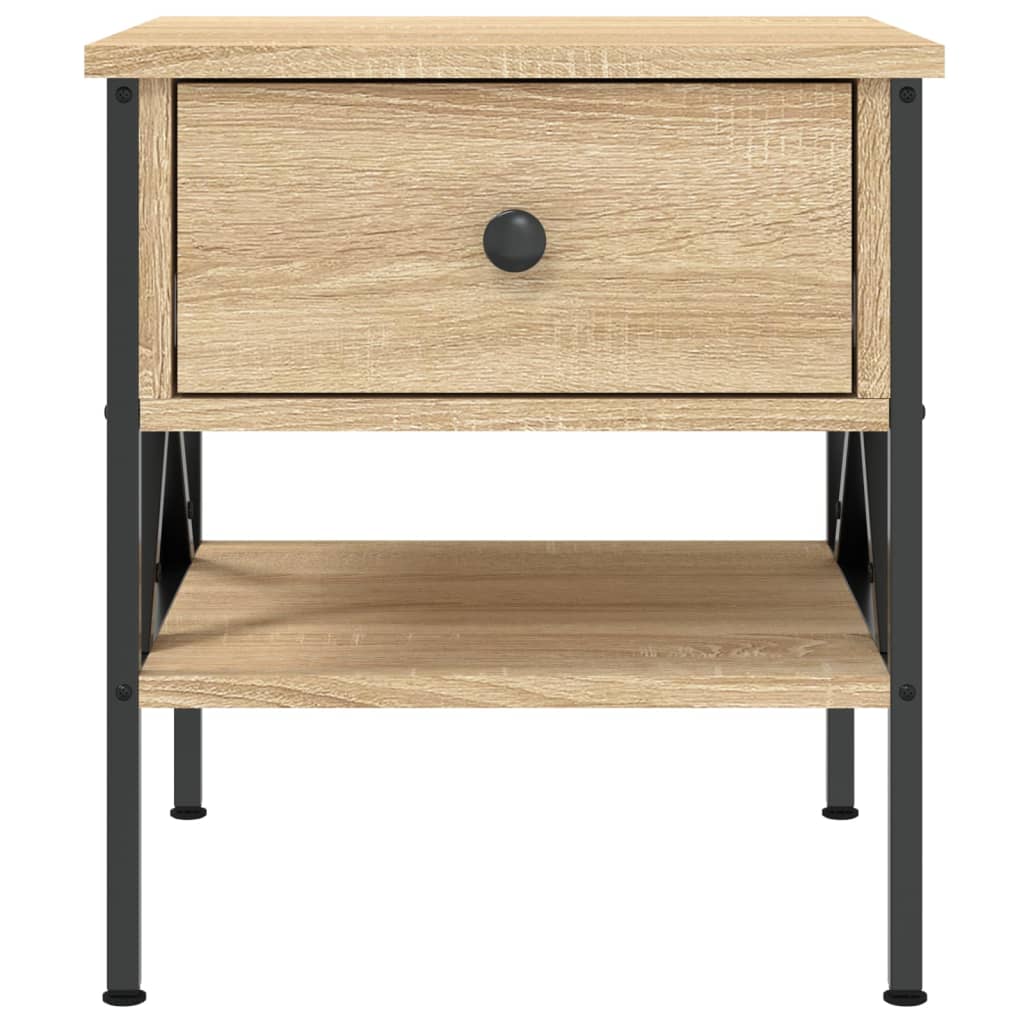 Sängbord 2 st sonoma-ek 40x42x45 cm konstruerat trä
