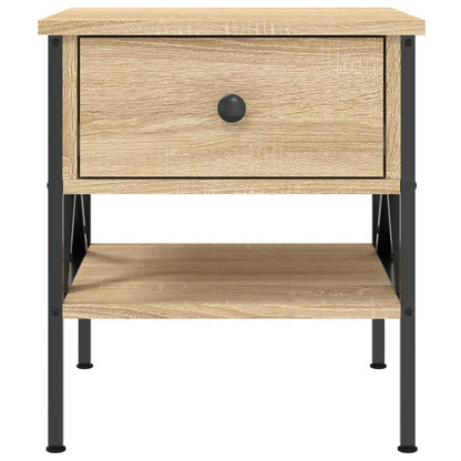 Sängbord 2 st sonoma-ek 40x42x45 cm konstruerat trä