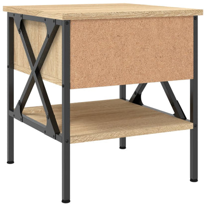 Sängbord 2 st sonoma-ek 40x42x45 cm konstruerat trä