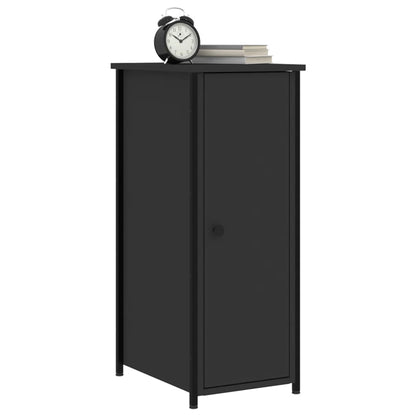 Sängbord 2 st svart 32x42x80 cm konstruerat trä