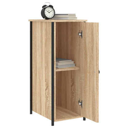 Sängbord 2 st sonoma-ek 32x42x80 cm konstruerat trä