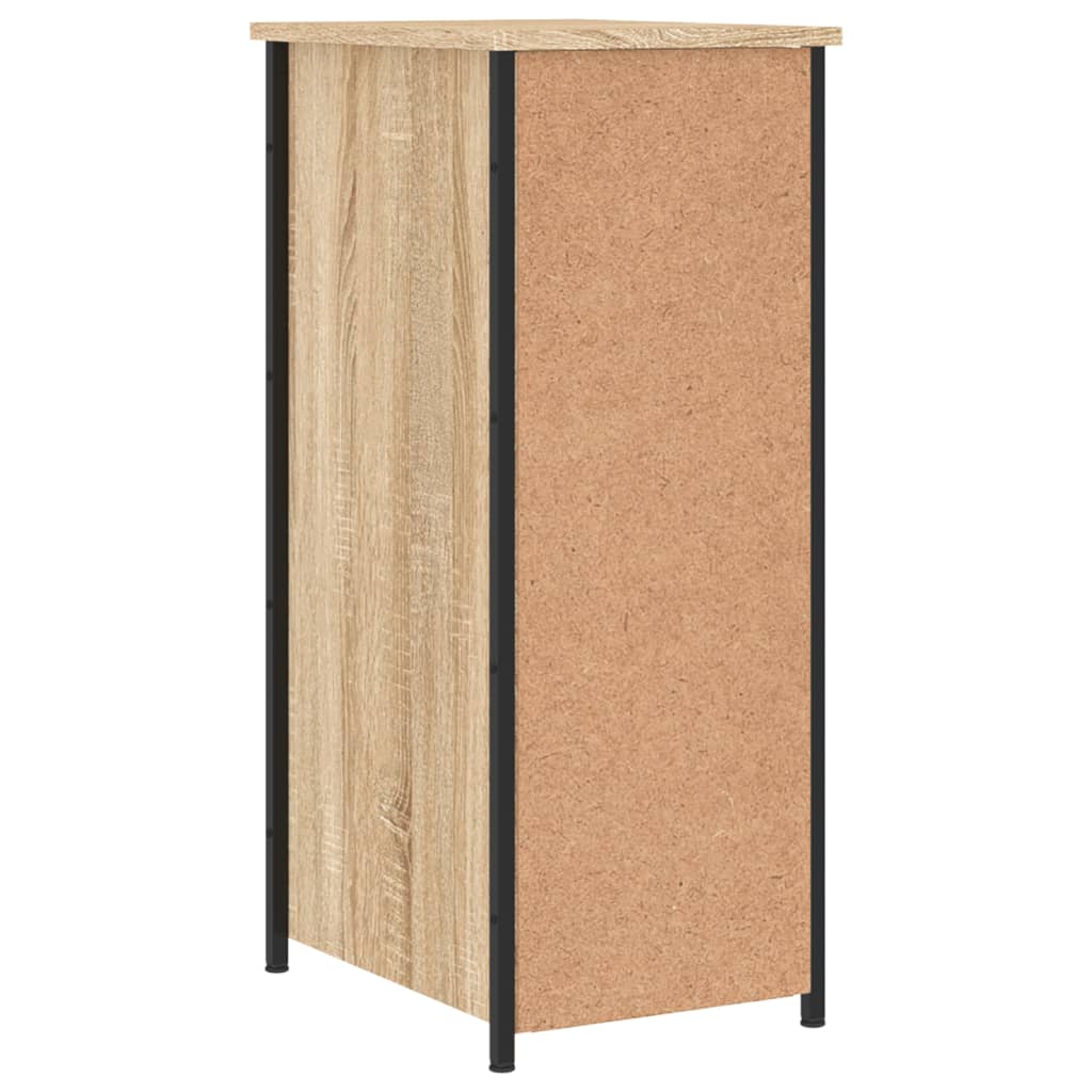 Sängbord 2 st sonoma-ek 32x42x80 cm konstruerat trä
