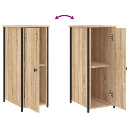 Sängbord 2 st sonoma-ek 32x42x80 cm konstruerat trä