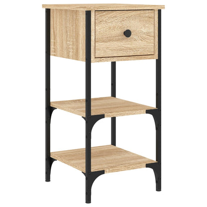 Sängbord 2 st sonoma-ek 34x36x70 cm konstruerat trä