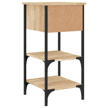 Sängbord 2 st sonoma-ek 34x36x70 cm konstruerat trä